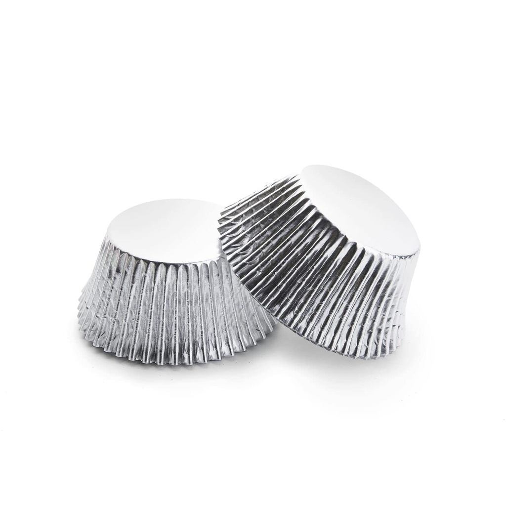 Capsulas para cupcake plata metalizadas 30ud PASTKOLOR