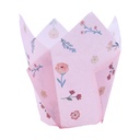 Cápsulas muffins flores vintage 24ud PME