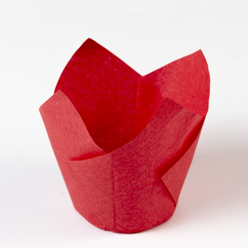 Tulipas muffins rojas 50ud Pastry Colours