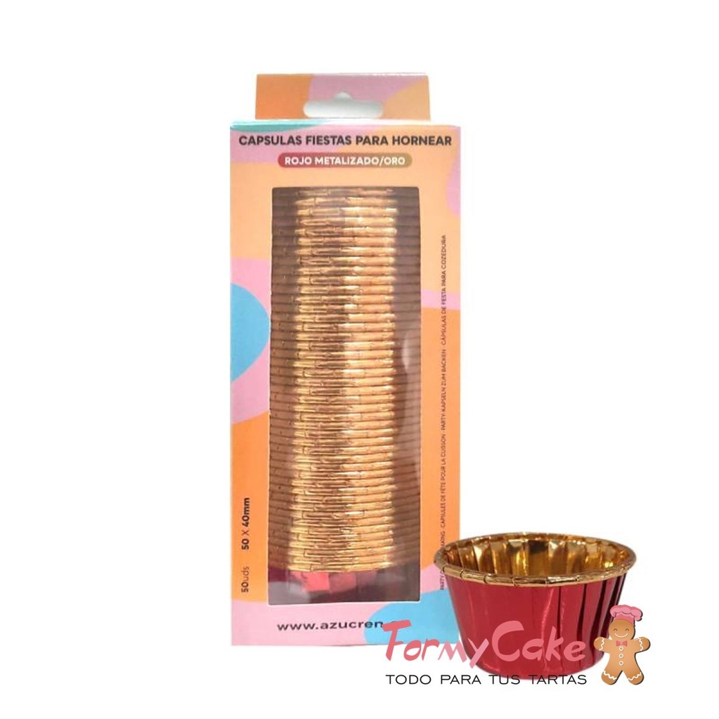 Cápsulas rigidas roja-oro 50ud AZUCREN