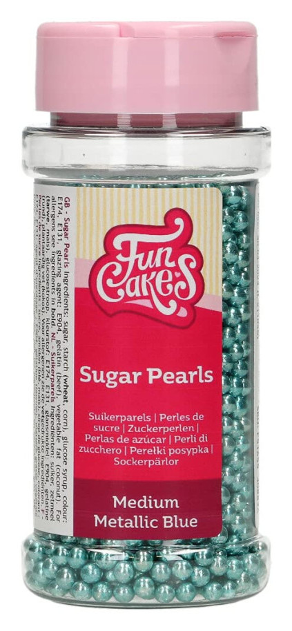 Perlas azules metalizadas 80gr FUNCAKES