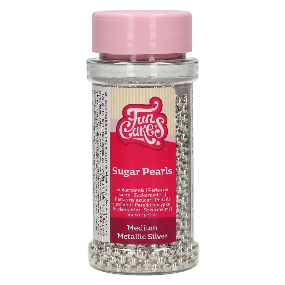 Perlas plateadas 80gr FUNCAKES