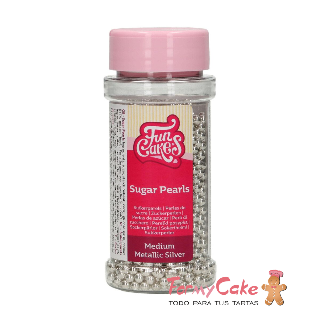 Perlas plateadas 80gr FUNCAKES