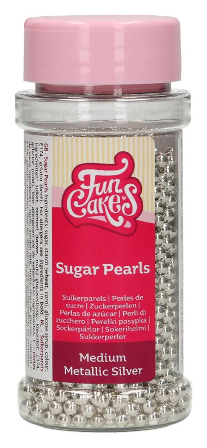 Perlas plateadas 80gr FUNCAKES