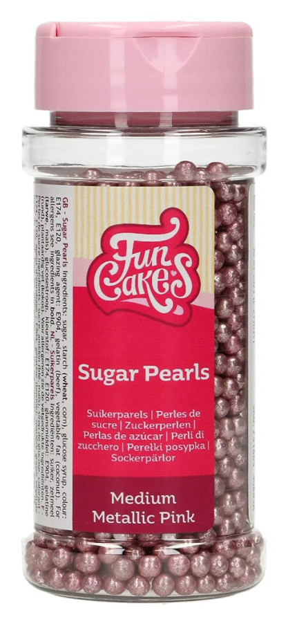 Perlas rosas metalizadas 80gr FUNCAKES