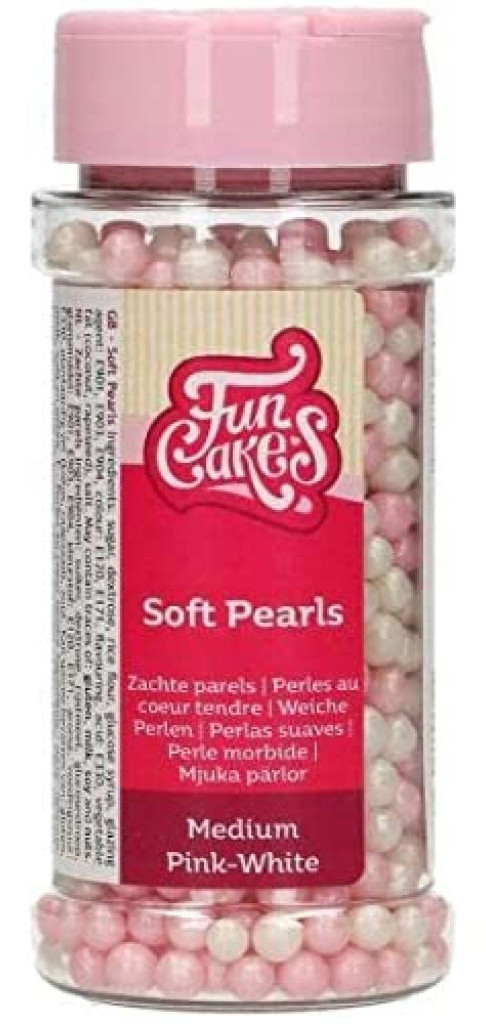 Perlas blandas rosa/blanco 60gr FUNCAKES