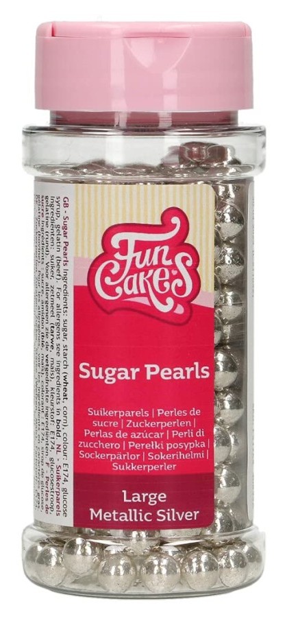 Perlas plateadas maxi 80gr FUNCAKES