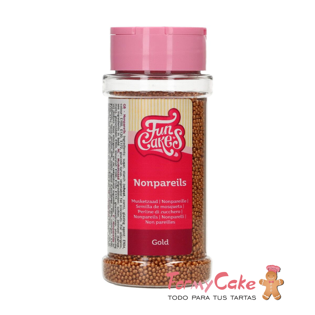 Nonpareils dorado oscuro 80gr FUNCAKES