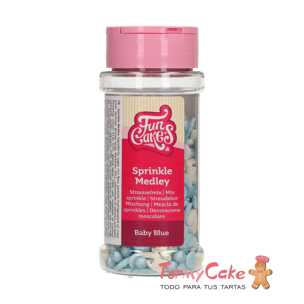 Decoración comestible baby boy medley 50g FUNCAKES