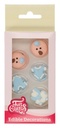 Set decoraciones de azúcar bebé niño, 12ud. FUNCAKES