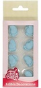 Set decoraciones de azúcar pies bebe azules, 16ud. FUNCAKES