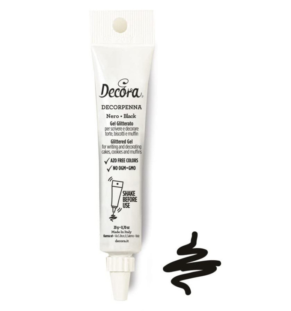 Gel decorativo negro decorpenna, 20gr DECORA