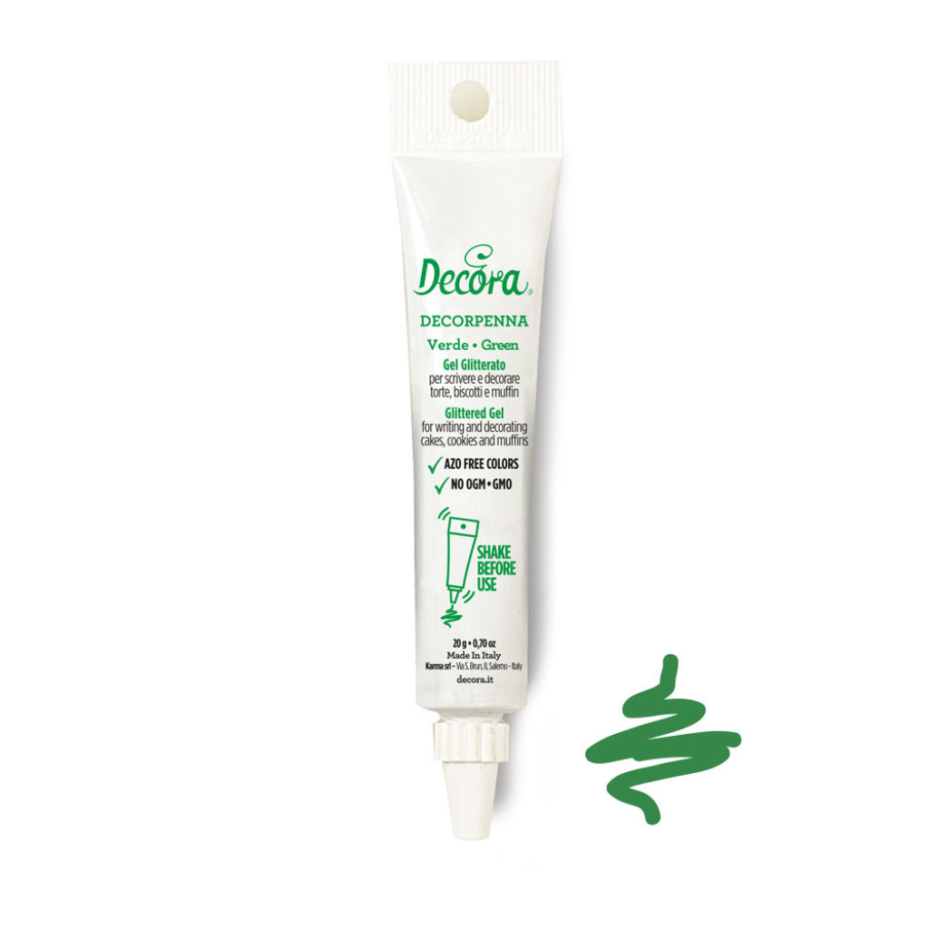 Gel decorativo verde decorpenna, 20gr DECORA