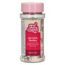 Decoración comestible sprinkle medley silver chic 65g FUNCAKES