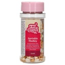 Decoración comestible sprinkle medley oro 50g FUNCAKES