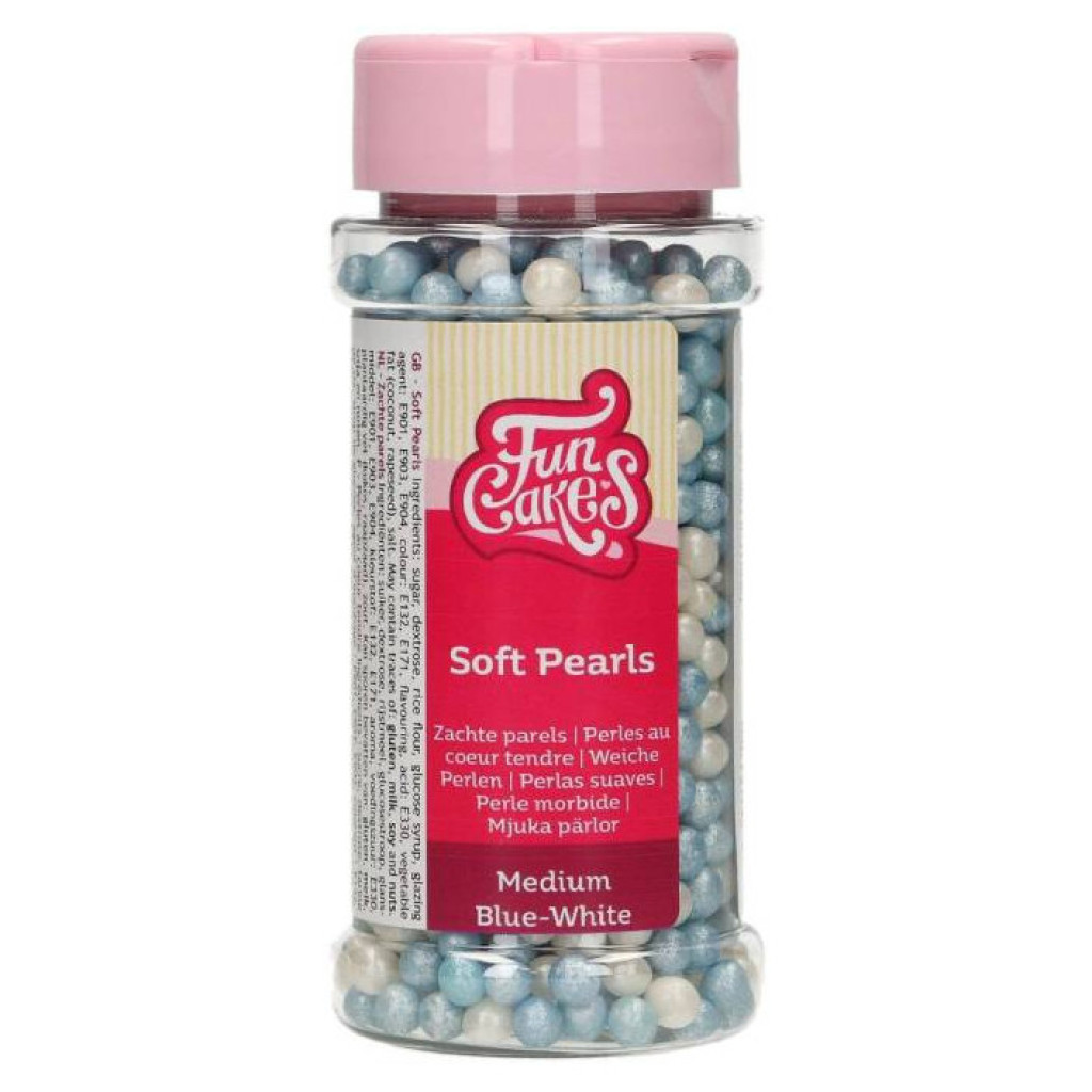 Perlas blandas azul/blanco 60gr FUNCAKES