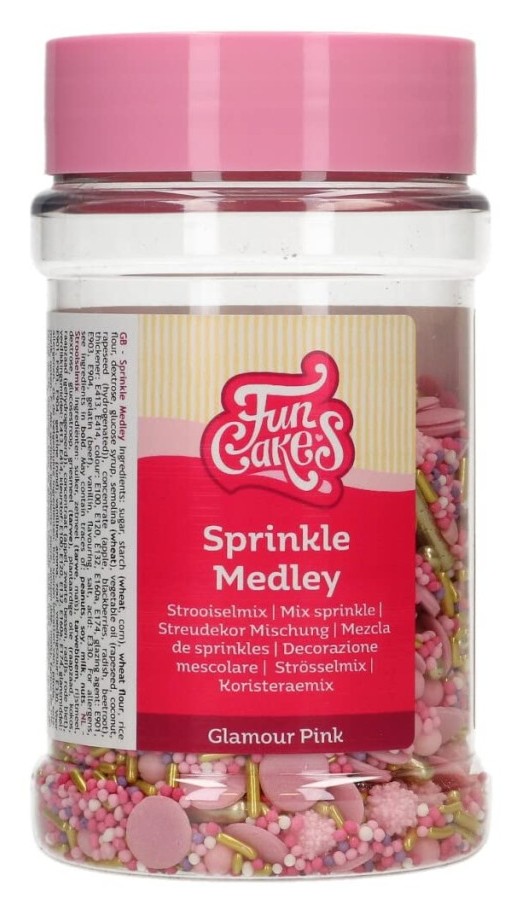 Sprinkle medley glamour pink 180g FUNCAKES