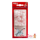 Flores campanilla rosas y mariposas de oblea DEKORA