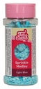 Decoración comestible sprinkle medley azul claro 70g FUNCAKES