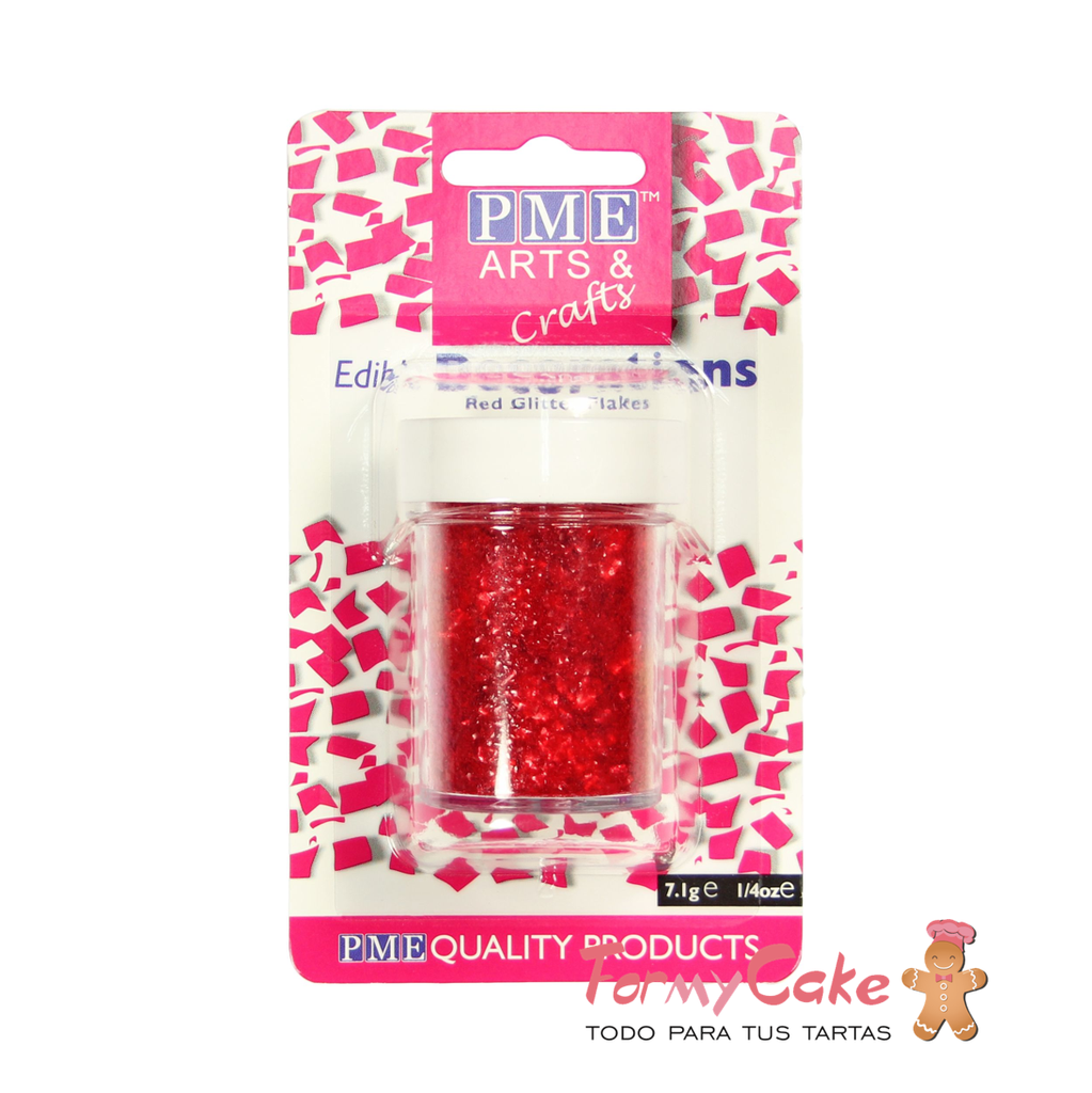 Copos purpurina roja 7gr PME