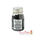 Mini perlas de chocolate con leche - negras - 80gr DECORA