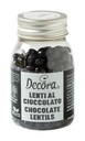 Mini perlas de chocolate con leche - negras - 80gr DECORA