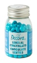 Mini perlas de chocolate con leche - azul cielo - 80gr DECORA