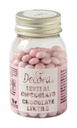 Mini perlas de chocolate con leche - rosas - 80gr DECORA