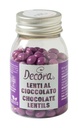 Mini perlas de chocolate con leche - púrpura - 80gr DECORA