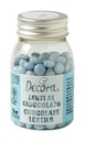 Mini perlas de chocolate con leche - turquesa - 80gr DECORA