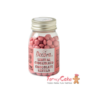 Mini perlas de chocolate con leche - rosa melocotón - 80gr DECORA