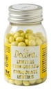 Mini lentillas de chocolate con leche de color amarillo - 80gr DECORA
