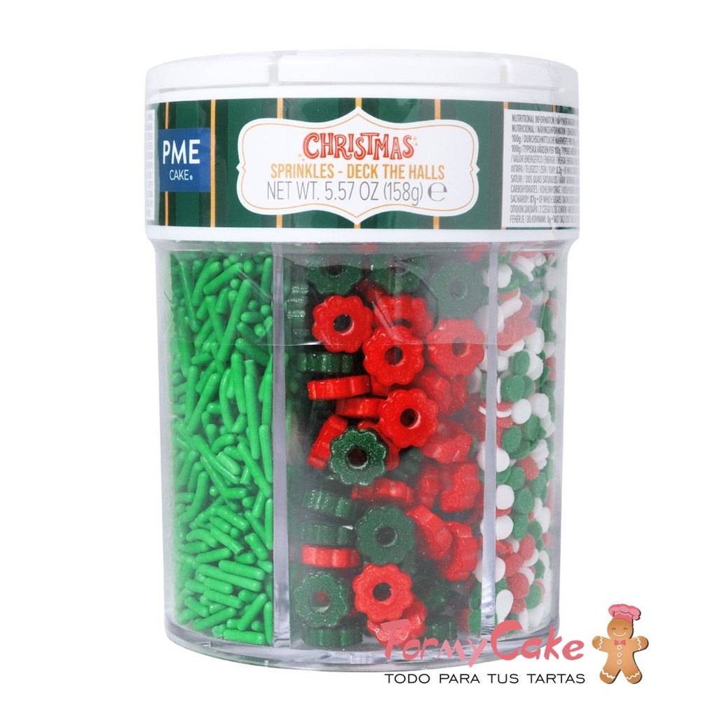 Sprinkle navidad 6 en 1 figuritas navideñas 158g PME