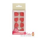 Decoraciones de mazapán corazón rojo 8ud. FUNCAKES