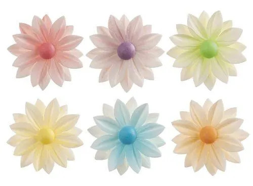 Margaritas de oblea colores 15uds DEKORA