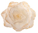 Rosa de oblea blanca borde dorado DEKORA