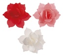Mini nenufares de oblea roja/rosa 8uds DEKORA