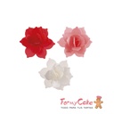 Mini nenufares de oblea roja/rosa 8uds DEKORA