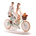 Figura para tarta boda "pareja en bicicleta" 21x19x9cm DEKORA