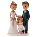 Figura para tarta boda "con niña" 16cm DEKORA