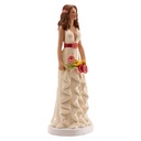 Figura para tartas de boda mujer ramo margaritas DEKORA