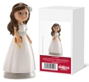 Figura para tarta de comunión niña lazo azul, elena DEKORA