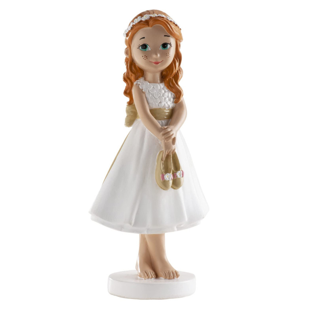 Figura para tarta comunión niña descalza DEKORA