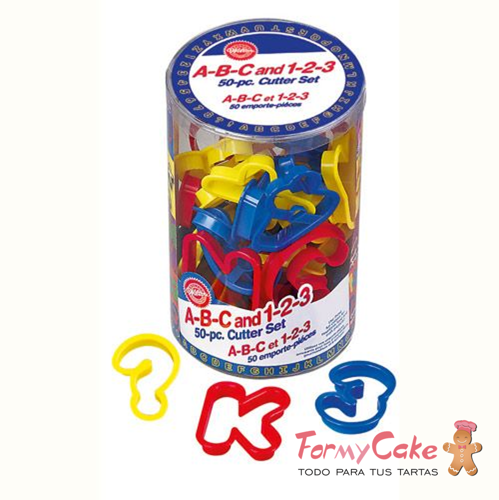 Cortantes letras y números 50ud WILTON