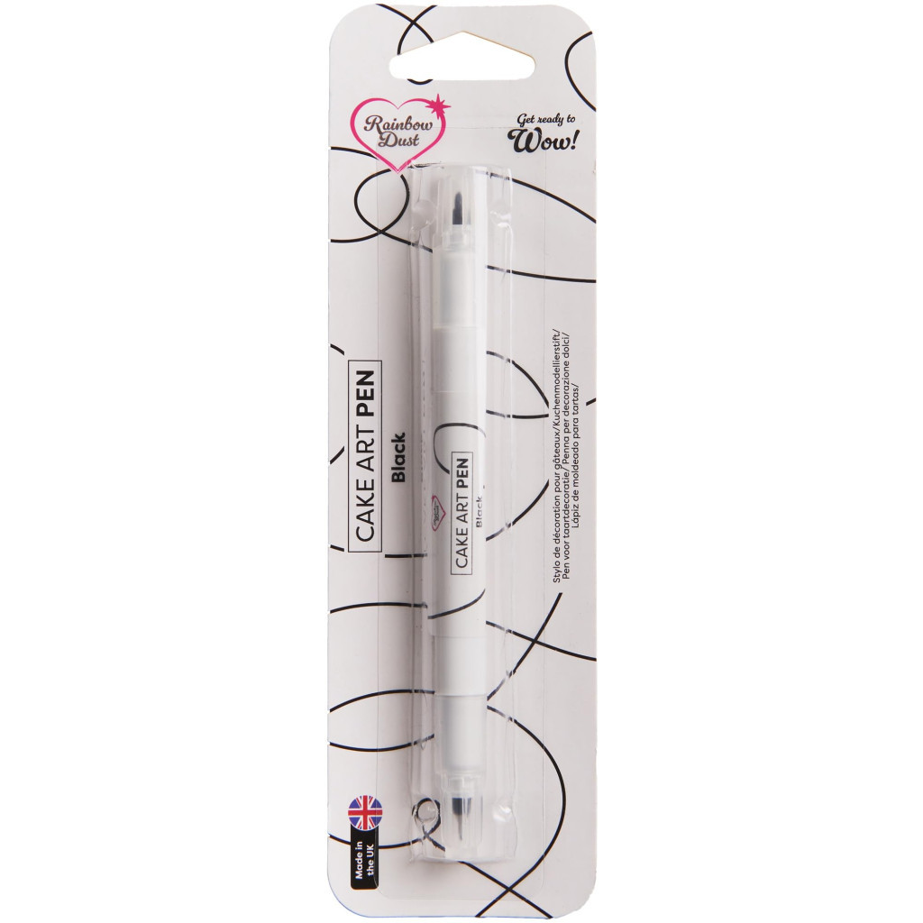 Rotulador comestible doble punta rainbow dust jet BLACK