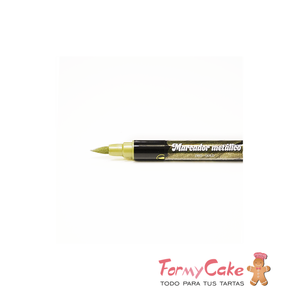 Rotulador doble punta metalizado oro Pastry Colours