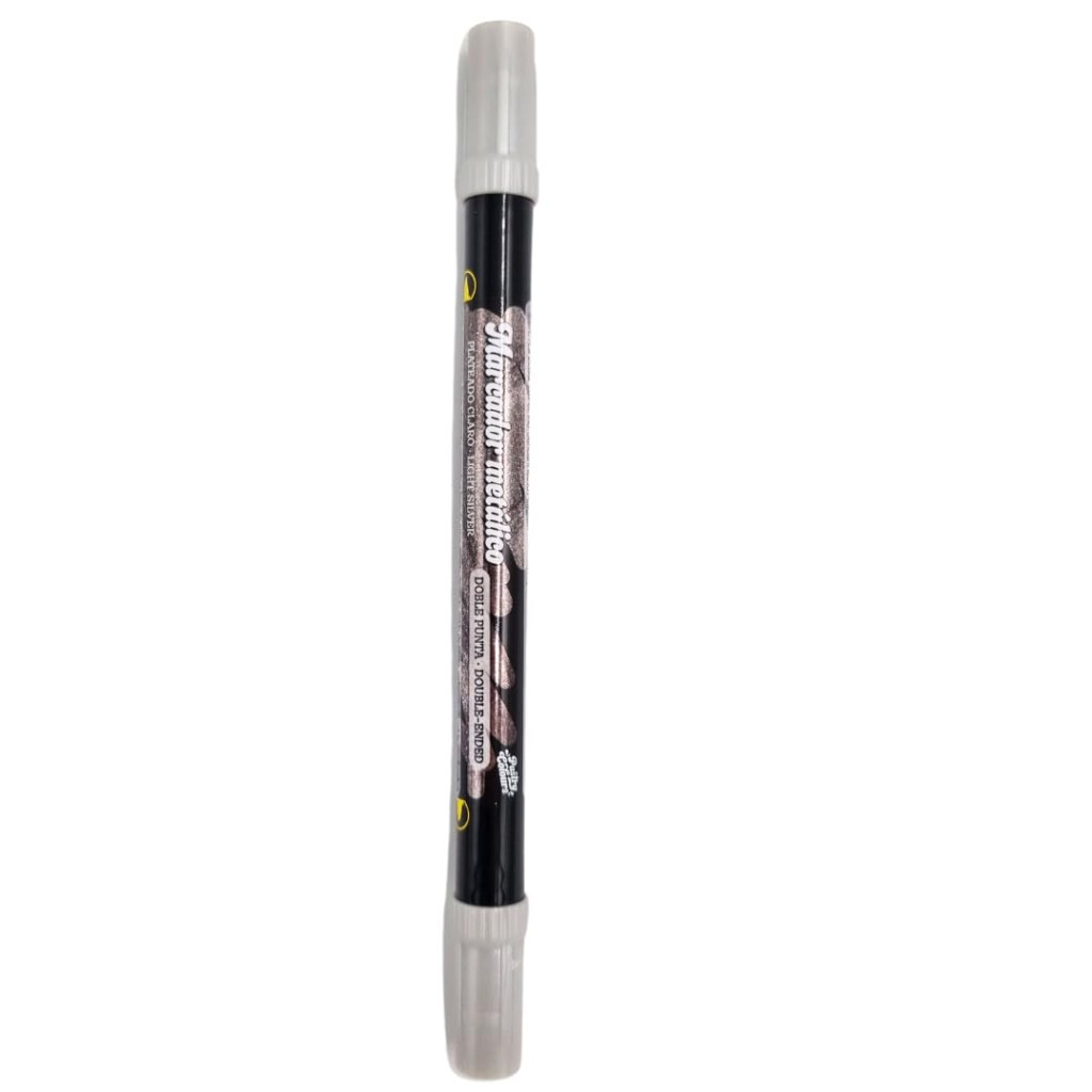Rotulador doble punta metalizado plata pastry COLOURS