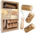 Mini rodillos madera dibujo navideño SCRAPCOOKING