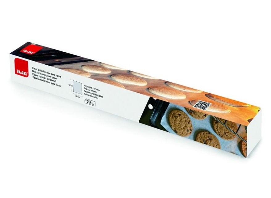 Papel horno antiadherente, 20ud. IBILI