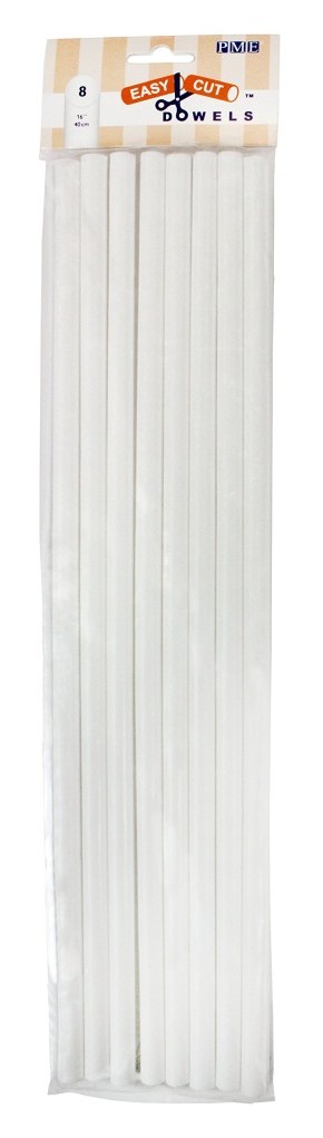 Pilares plástico para tartas 40cm 8ud PME